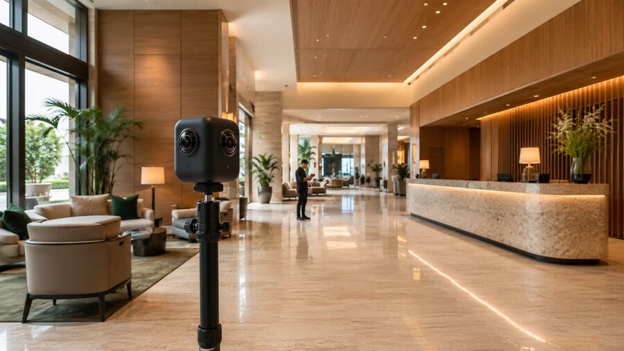 Otel odası 360° çekimi